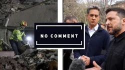 NO COMMENT | ZELENSKI ȘI MINISTRUL BRITANIC DE EXTERNE, VIZITĂ LA LOCUL ATACULUI RUSESC DIN PRÎLUKÎ