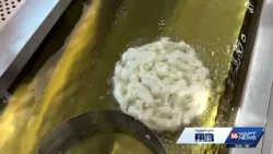 Rob and Allie at the Mississippi State Fair: Funnelcakes