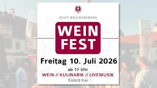 Wine Festival at Stift Reichersberg invites you to a wine tasting and live music on July 10th
