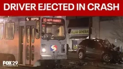 Driver ejected in deadly head-on crash with SEPTA trolley overnight: police