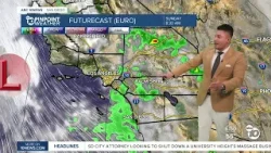 В Сан-Диего похолодает, затем снова появится вероятность дождя.