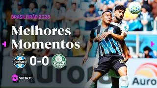 GOLEIROS BRILHAM, GRÊMIO E PALMEIRAS CARIMBAM O TRAVESSÃO, MAS NÃO MARCAM | GRÊMIO 0 X 0 PALMEIRAS