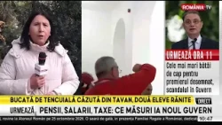 Incident grav la un liceu din Bacău. O bucată de tavan a căzut peste două eleve în timpul orelor