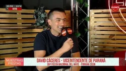 2da noche 35ª Fiesta Nacional del Mate Paraná 2026 - Nota con David Cáceres viceintendente de Paraná