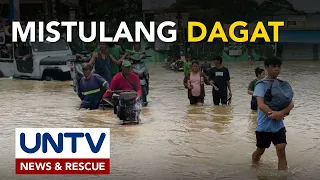 Ilang barangay sa San Luis Pampanga, abot-bewang ang baha; mga sakahan, mistulang dagat