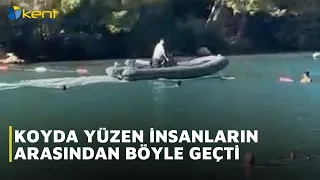 THIS IS HOW IT PASSED THROUGH PEOPLE SWIMMING IN THE BAY