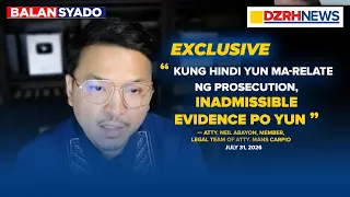 FULL EXCLUSIVE INTERVIEW: Atty. Neil Abayon, Member, Legal team of Atty. Mans Carpio