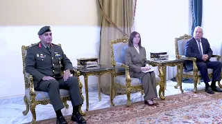 President Abdel Fattah El-Sisi receives the Minister of National Defense of the Hellenic Republic...