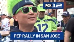 Seahawks host pep rally for fans at historic San Pedro Square in San Jose