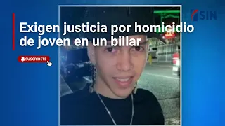 Demanding justice for the murder of a young man at a pool hall