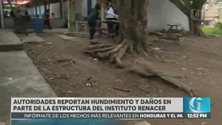 Teachers report sinking and severe structural damage at Instituto Renacer.