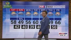 Partly cloudy Saturday; high of 58