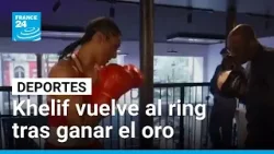 Boxeadora Imane Khelif vuelve al ring por primera vez desde que ganó el oro olímpico