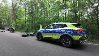 Serious accident on Jesienna Street. 52-year-old motorcyclist seriously injured