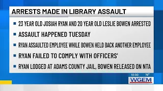 Quincy police arrest 2 homeless individuals after alleged attack on library staff
