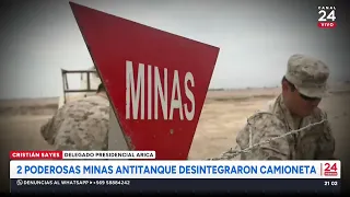 2 powerful anti-tank mines disintegrated truck