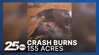 Fire from deadly Fort Hood helicopter crash burns 155 acres near Salado