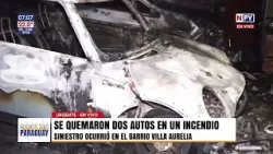 Se quemaron dos autos en un estacionamiento en Villa Aurelia