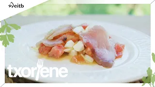 TXORIENE: Jaengo Pipirrana etxean marinatutako hegaluzearekin