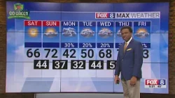 Sunny Saturday; high of 66