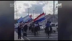 Los jinetes uruguayos llegaron a Asunción