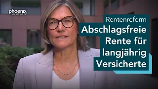 phoenix tagesgespräch mit Christiane Benner zur Debatte über die Rentenreform | 12.08.26