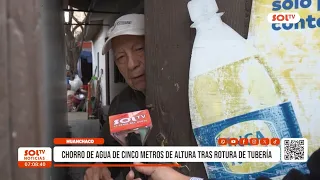Huanchaco: five-meter-high water jet after pipe burst