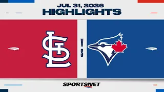 MLB Highlights | Cardinals vs. Blue Jays - July 31, 2026