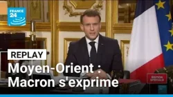 Replay - Emmanuel Macron s'adresse aux Français sur la guerre au Moyen-Orient • FRANCE 24