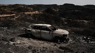 İspanya'daki ölümcül orman yangınının yıkımı dronla görüntülendi