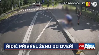 Řidič pražského autobusu přivřel ženu do dveří a vláčel ji po asfaltu. Hrůzu zachytila kamera