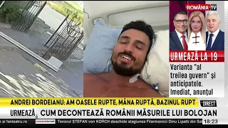 Shocking images of Andrei Bordeianu in the hospital bed after the serious accident