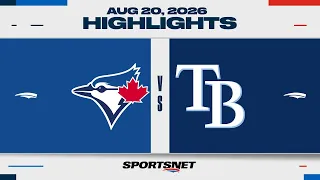 MLB Highlights | Blue Jays vs. Rays - August 20, 2026