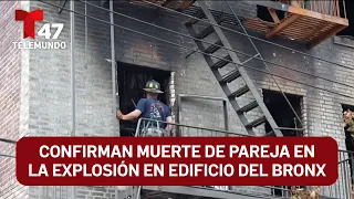 Couple confirmed dead in Bronx building explosion