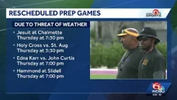 Some Southeast Louisiana high school football games rescheduled amid tropical weather concerns