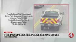 Fire pickup located, police seeking driver Fire pickup located, police seeking driver