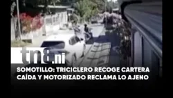 Confusión en Somotillo: motorizado exige cartera ajena frente a cámaras