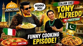 Italian Chef Tony Alfredo in Pakistan! | Funny Cooking Episode 😂 | Zaiqa Junction | Kay2TV