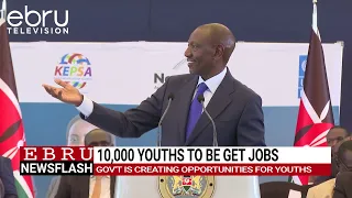 William Ruto Pledges More Youth Jobs Through Private Sector Partnerships. #ebrunews