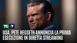 USA, Pete Hegseth announces the first live-streamed execution