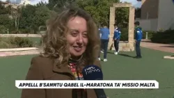 Grupp ta' studenti b'appell b'saħħtu qabel il-maratona ta' Missio Malta