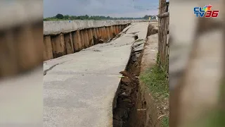 Bahagi ng flood control structure sa San Mateo, Arayat, nawasak