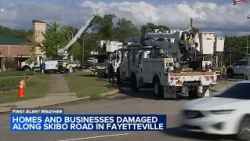 Powerful storm, possible tornadoes rip through Fayetteville, down trees, flip cars