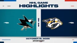 NHL Highlights | Sharks vs. Predators - October 15, 2026