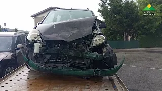 Kietlice. Toyota and Skoda collision