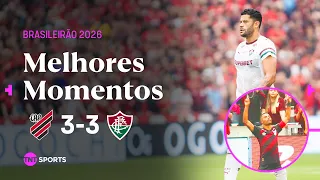 HULK FAZ GOLAÇO DE FALTA E FURACÃO EMPATA NOS ACRÉSCIMOS | ATHLETICO-PR 3 X 3 FLUMINENSE