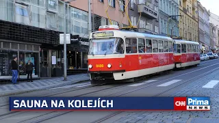 Sauna za 36 korun. Lidé v tramvajích bojují s vedrem, klimatizované spoje se poznají snadno