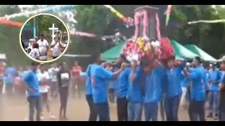 Devotos inician peregrinación de 96 años de Santo Domingo de Abajo