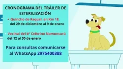 EL TRÁILER DE ESTERILIZACIÓN SE TRASLADA A KILÓMETRO 18