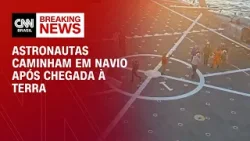 Missão Artemis II: Astronautas caminham em navio após chegada à Terra | WW